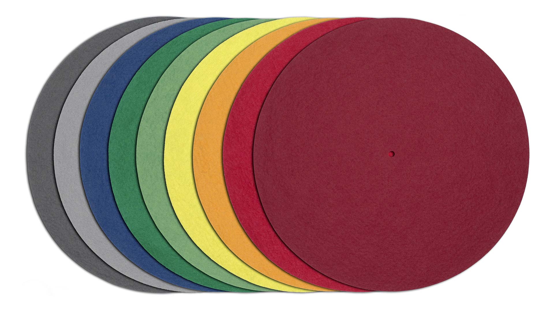 zkm Turntable Mat Slipmat Audiophile 3mm Felt Platter Vinyl Record Players Anti-Vibration Durable Anti-Static Red
