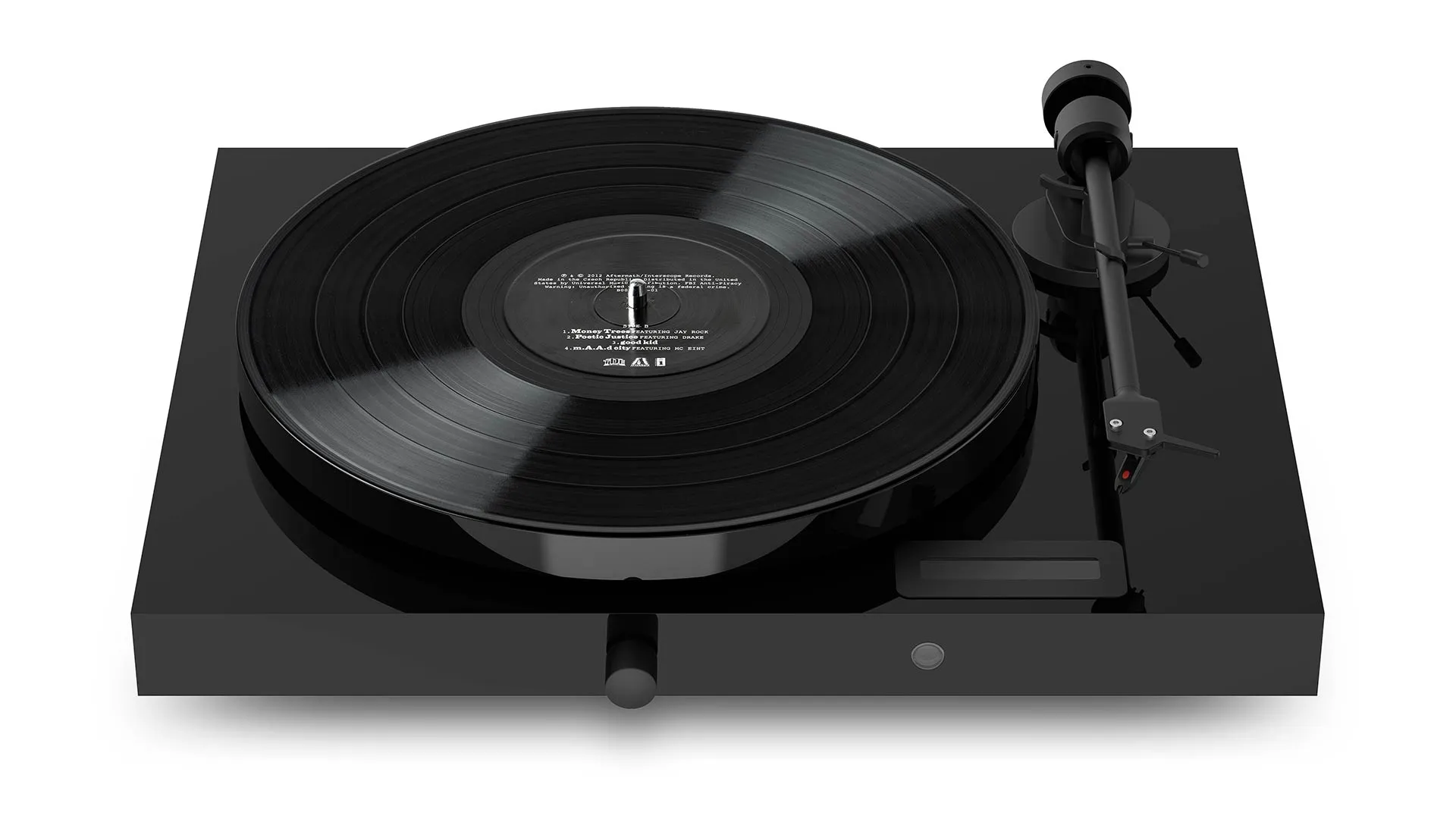 Pro-Ject Juke Box E1 Turntable and Integrated Amp/Receiver in Gloss Black