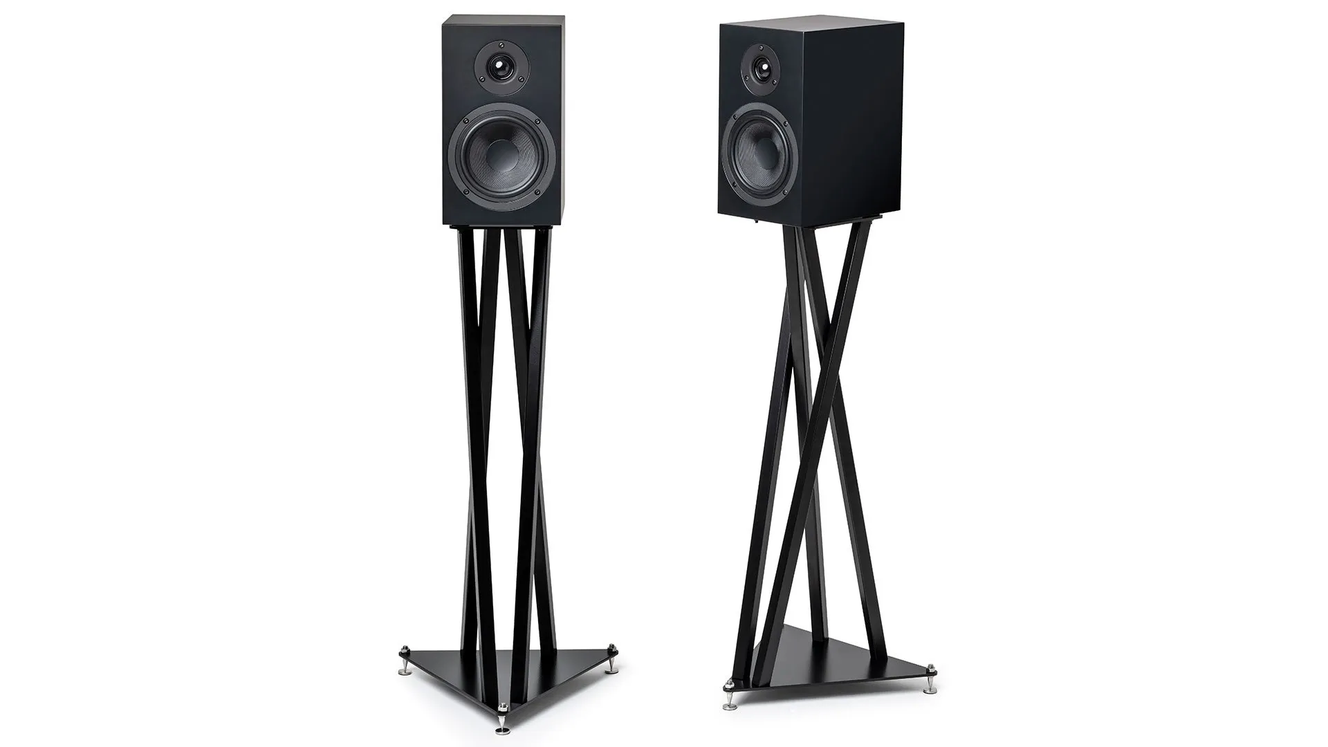 Pro-Ject Audio Systems Tristand Steel Bookshelf Speaker Stands w/ Pro-Ject Speaker Boxes